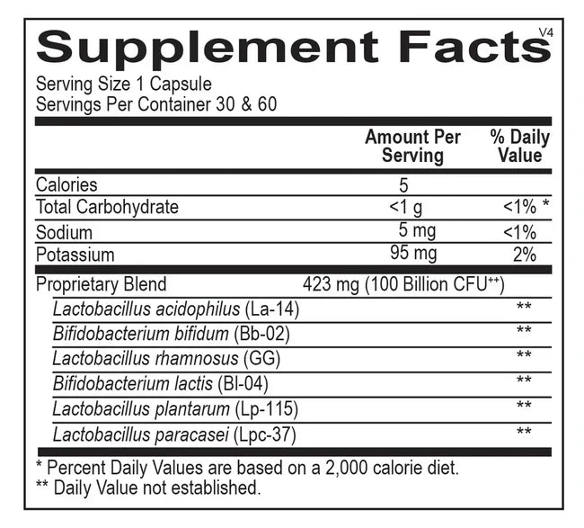 Ortho Biotic Digestive & Gut Health Support 60 Capsules
