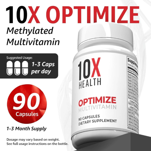 10X Health Optimize Men's Methylated Multivitamin 90 Capsules