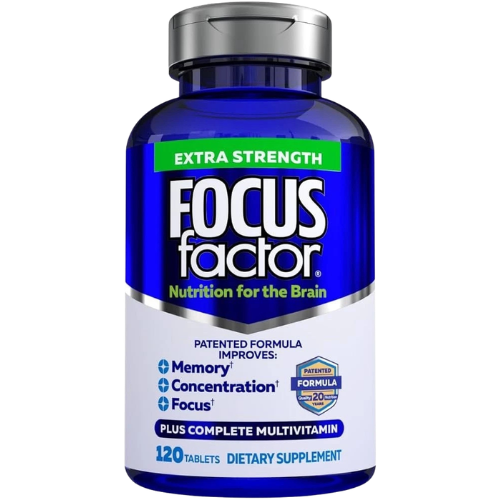 Focus Factor Adults Extra Strength Brain Health Supplement 120 Count
