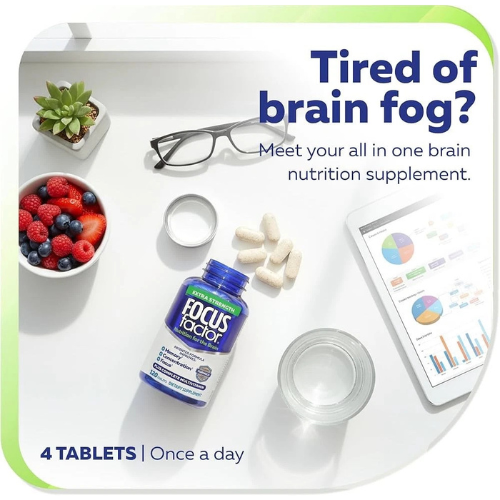 Focus Factor Adults Extra Strength Brain Health Supplement 120 Count