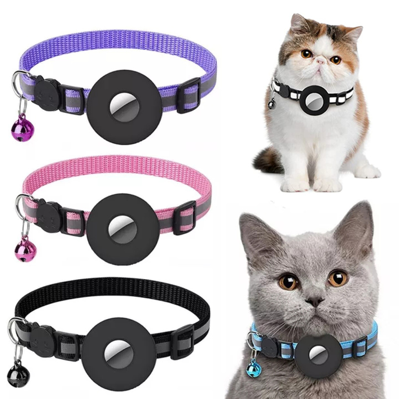 Reflective Waterproof Holder Case Nylon Pet Collar for AirTag