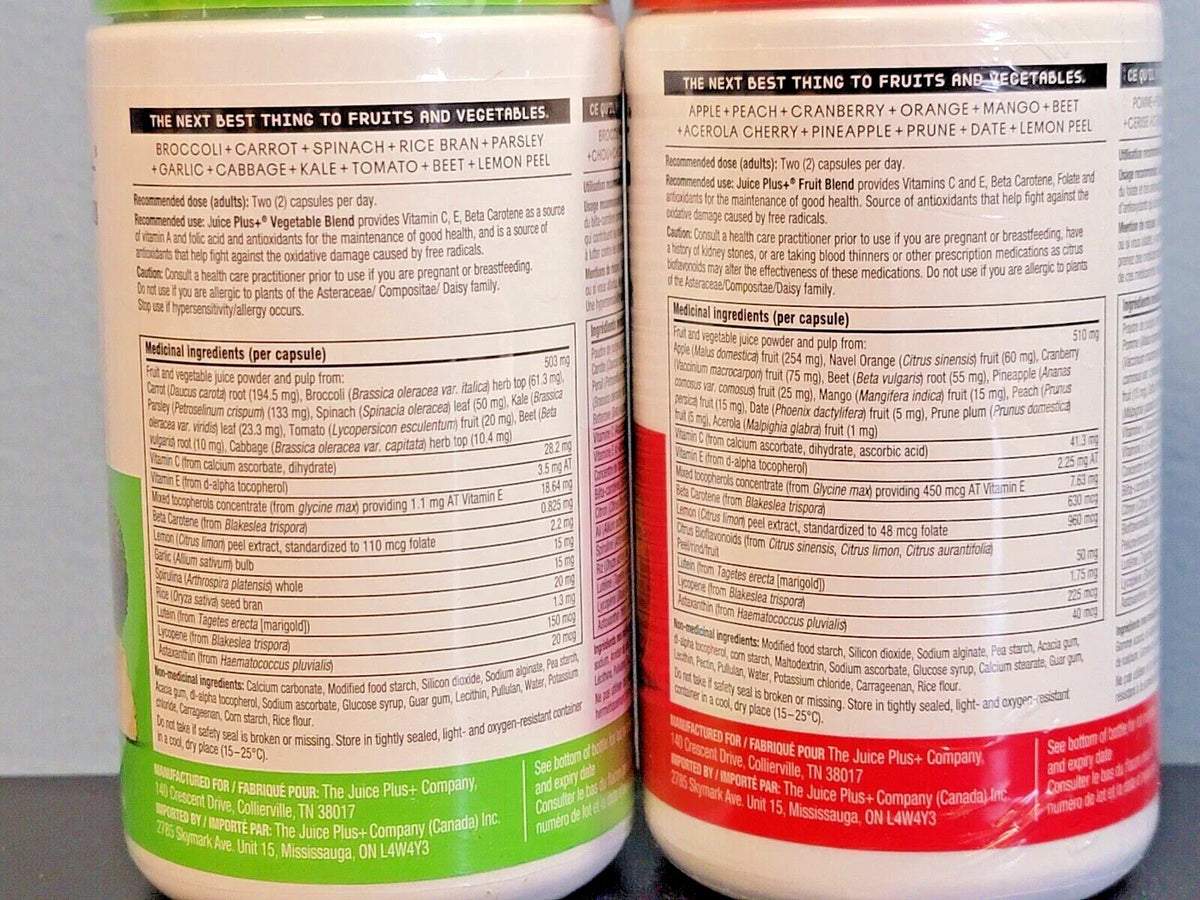 Juice Plus+ ESSENTIALS Fruit & Veg Juice Powders 240 Capsules