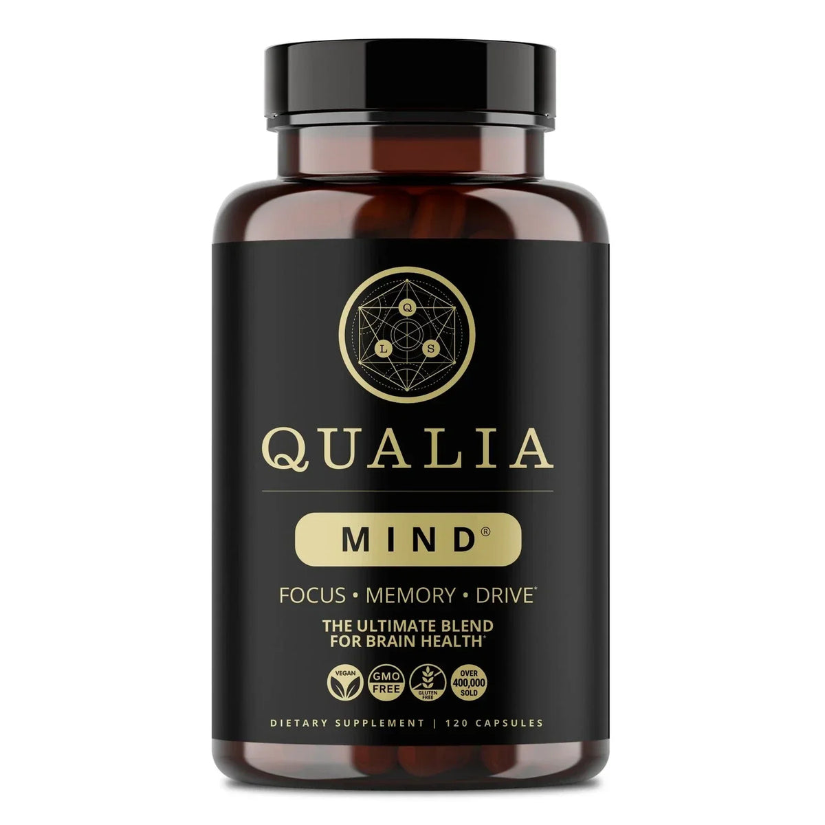 Qualia Mind Focus Memory Drive Brain Health Supplement 120 Capsules