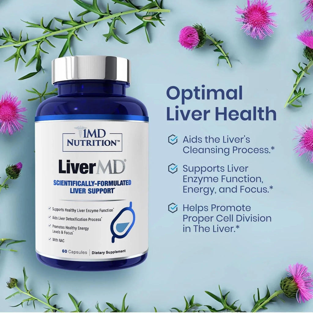 1MD Nutrition LiverMD Liver Support Supplement 60 Count