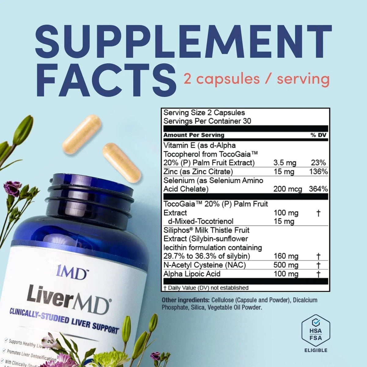 1MD Nutrition LiverMD Liver Support Supplement 60 Count