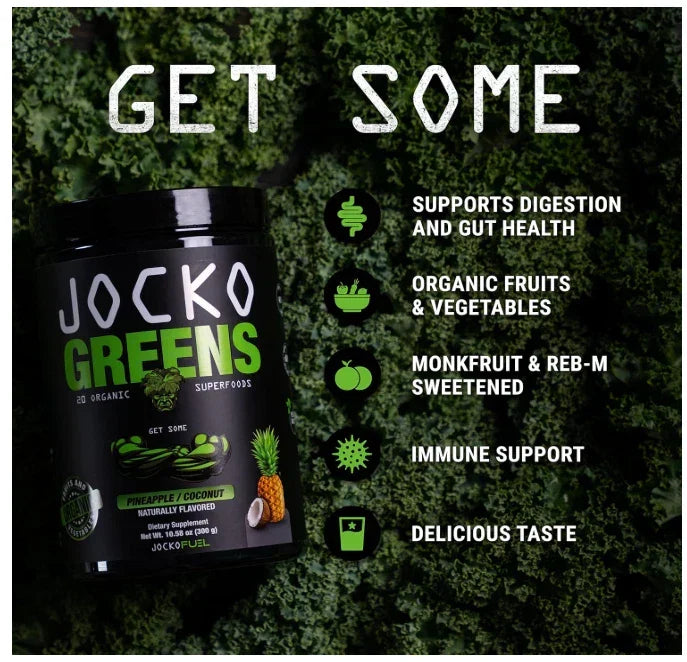 Jocko Fuel Daily Greens Organic Superfood Powder Pineapple Coconut