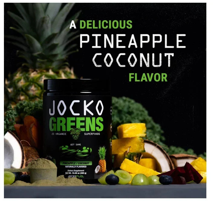 Jocko Fuel Daily Greens Organic Superfood Powder Pineapple Coconut